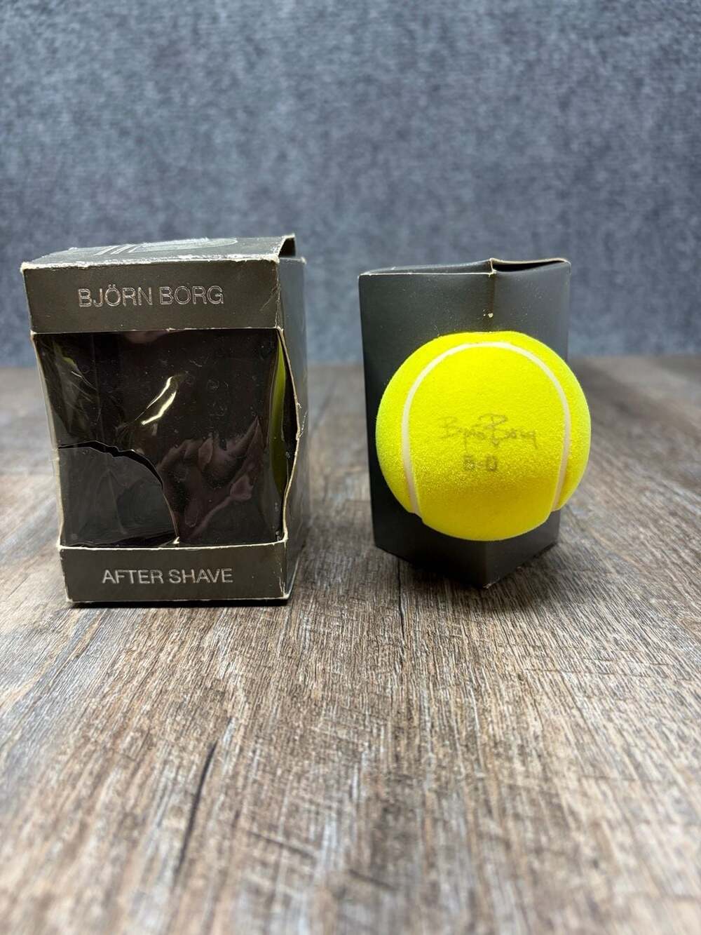 Björn Borg After Shave 1.7 Fl Oz Tennis Ball Packaging Vintage Ball-Bottle. GUC